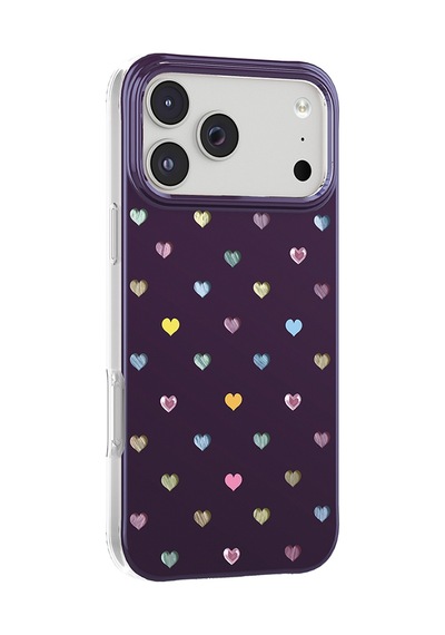 İphone 18 Pro Uyumlu Kılıf M-safe Şarj Özellikli Zore Paris Axen Sert Pc Kapak Mürdüm