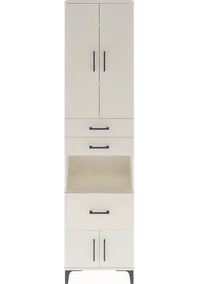 Arges Dolap 4 Raflı 3 Çekmeceli 2 Kapaklı 60x30x243 Aytaşı-aytaşı Aytası