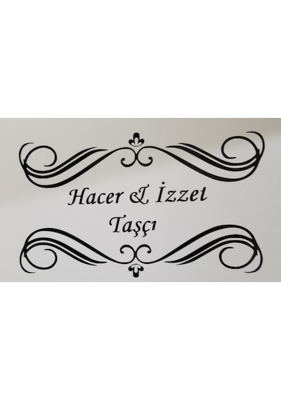 Sticker Etiket Ev Kapısı Için Isimlik Ad Soyad
