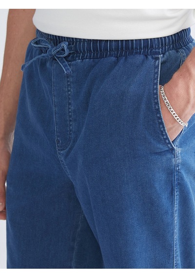Lcw Jeans İndigo Rahat Kalıp Erkek Jean Şort