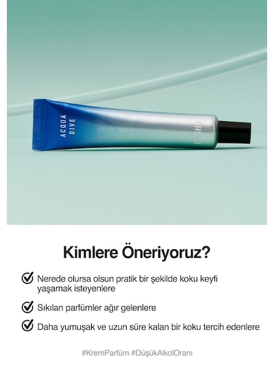 Hafif Odunsu Ve Tatlı Notalara Sahip, Krem Formda Unisex Parfüm Dashu Acqua Dive Solid Perfume Aromatik - Odunsu