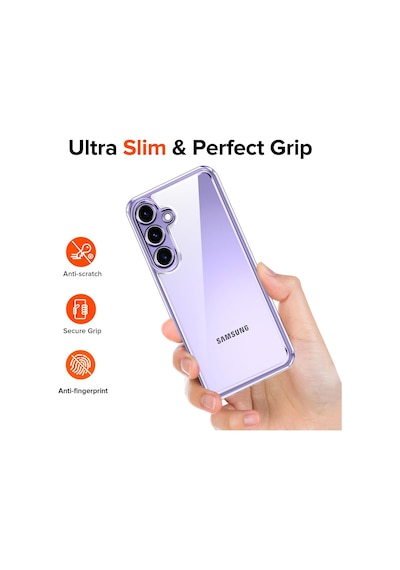 Samsung Galaxy Uyumlu S24 5g Şeffaf Silikon Kılıf & 2 Adet Temperli Cam Ekran Koruyucu Seti