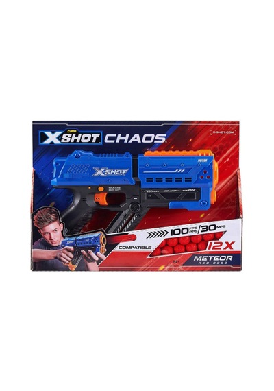 Zuru X Shot Chaos 12 Adet Meteor Top + Atış Silahı - 3 Adet Tarı