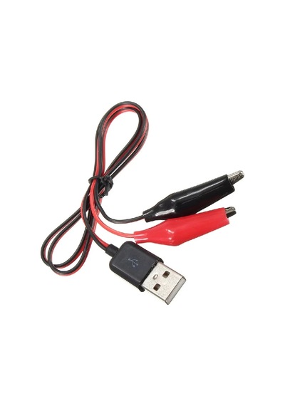 Usb Erkek Krokodil Çevirici Kablo - 5v Kaynak Test Kablosu 60cm Max 2a