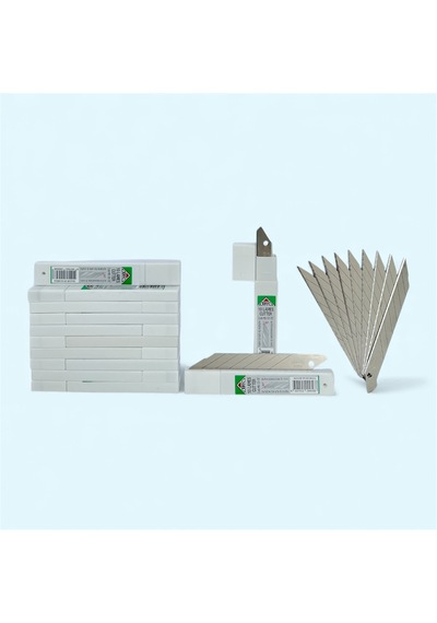 Zorro 1403 6 Kırımlı 9mm 30 Açılı Paslanmaz Dar Maket Bıçağı
