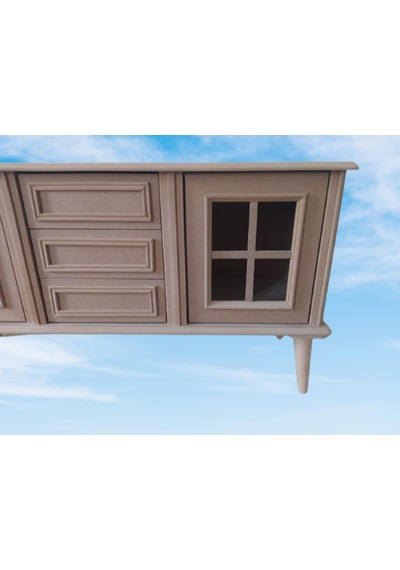 Bengimobilya Tv Sehpası Windovs Model Pencere Ahşap Kayın Avangart Torna Ayak (483190672)