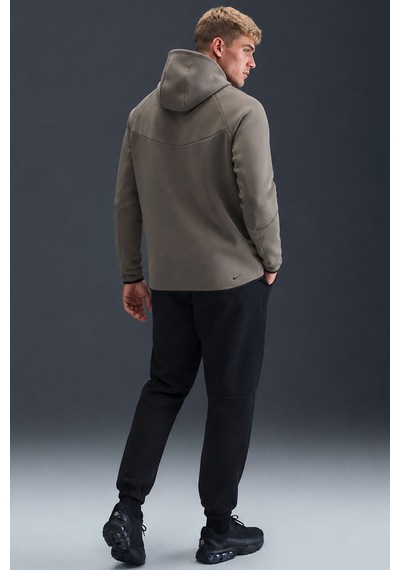 Nike Tech Fleece Full Zip Windrunner Hoodie Kapüşonlu Unisex Sweatshirt Kahverengi