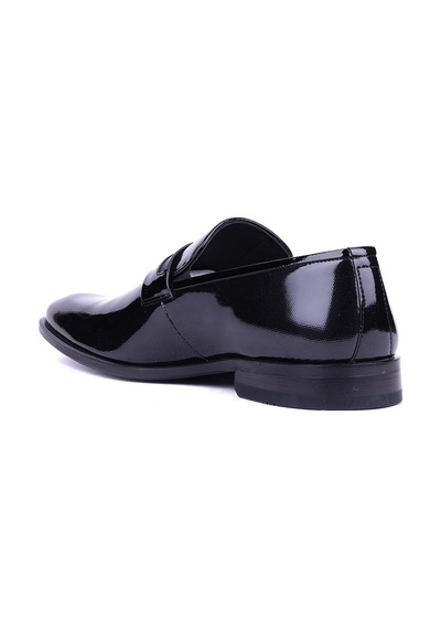 Shoetyle - Hakiki Rugan Deri Siyah Renk Klasik Erkek Ayakkabı - 900-2602-1487