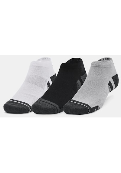 Under Armour Unisex UA Performance Tech 3’lü Paket Low Cut Çorap 1379504-011 Gri - Siyah