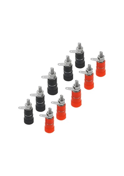 Koodmax 5 Takım 4mm Orta Boy Born Klemens 5 Kırmızı - 5 Siyah
