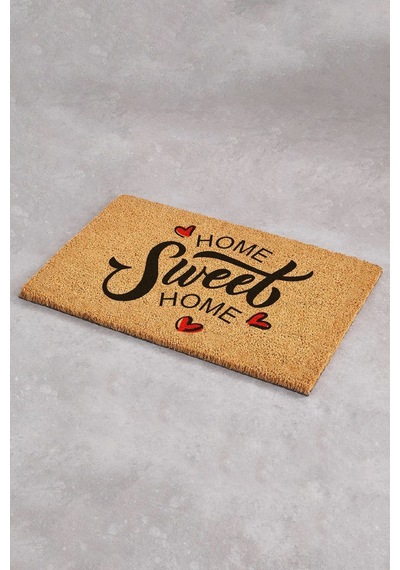 Home Sweet Home Kapı Önü Paspası Dış Kapı Paspası Ev Dekoru Kıl Paspas Baskılı Tasarım Paspas Standart