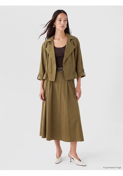 Lcw Everyday Haki Oversize Modal Karışımlı Kadın Ceket