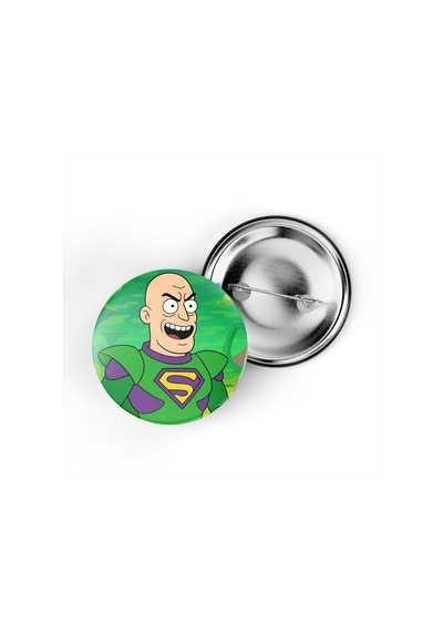 Lex Luthor - 44 Mm İğneli Çanta Rozeti - 5 Adet Diğer