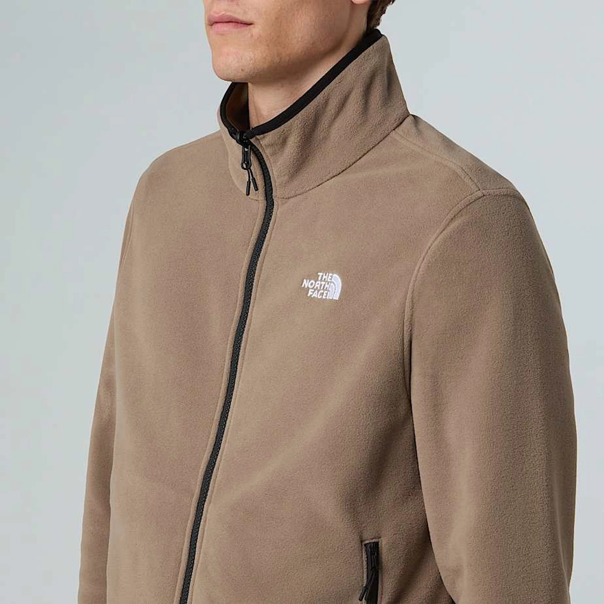 The North Face Glacier Fleece Erkek Bej Dik Yaka Ceket Bej