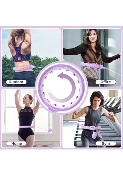 Sayaçlı Hula Hoop Masaj, 24 Parça Çıkarılabilir Pilates 65-80
