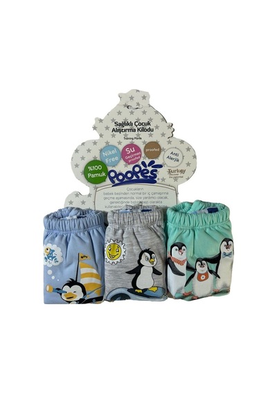 3'lü Alıştırma Külodu 3'lü Maceracı Penguenler