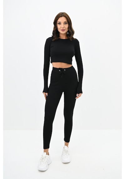 Koza Butik Kadın Kaşkorse Crop Tayt Takım 3727-23 001