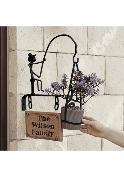 Rustik Tabela-fener Askısı Wh003 Siyah