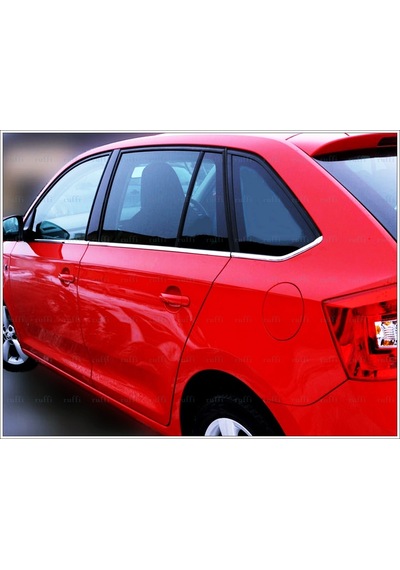 Skoda Rapid Spaceback Krom Cam Çıtası 8 Prç.2013 ve Üzeri P.Çelik