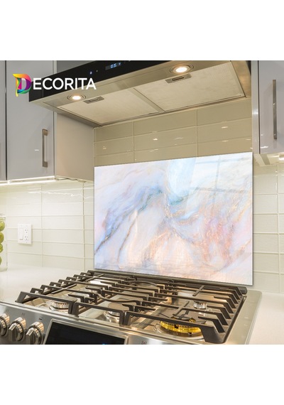 Decorita Supreme Mermer Görünümlü | Cam Ocak Arkası 49,5cm x 76cm