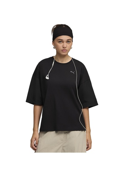 Puma Her Kadın Siyah Günlük Stil T-shirt 69188301