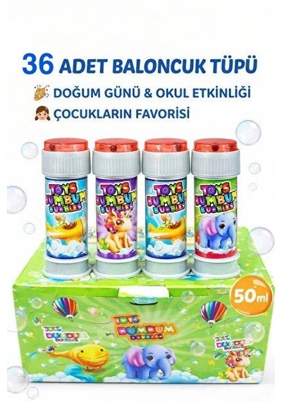 Go İthalat 36 Adet Bumbum Baloncuk Köpük Tüpü
