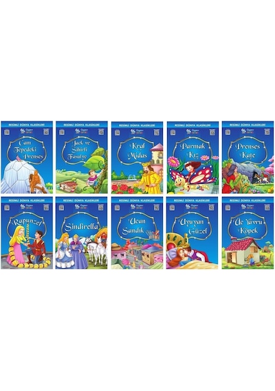 1.ve 2. Sınıflar Için Resimli Dünya Klasikleri 3 10 Kitap + Kitap Okuma Not Defteri