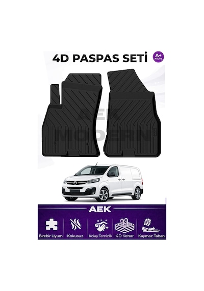 Opel Vivaro C Sonrası Zafira Life 4d Paspas Seti 2019 Sonrası A++ Kalite 2 Parça