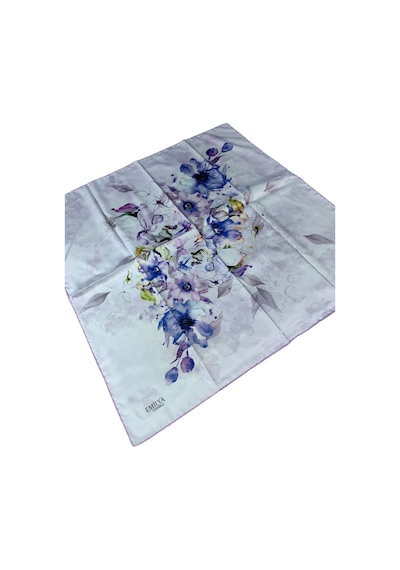 Mim Eşarp Emilya Rayon Çiçek Desenli Eşarp 90x90 Cm Lila - Mor
