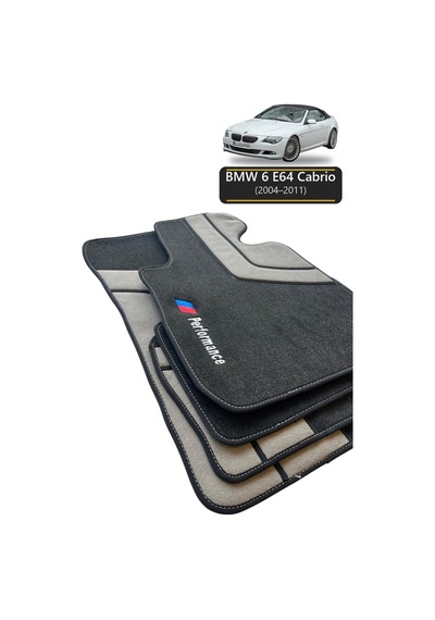 Oto Halı Paspas Seti Bmw 6 E64 Cabrio 2004 2011 Uyumlu Sport Kaymaz & Şık Tasarım - Tasarım 3