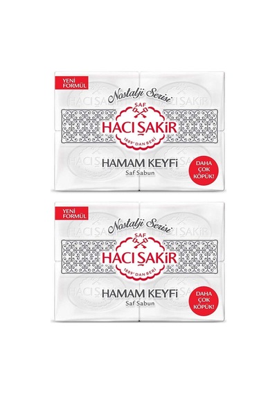 Hacı Şakir Hamam Keyfi Kalıp Sabun 800 Gr 2 Li Beyaz sabun