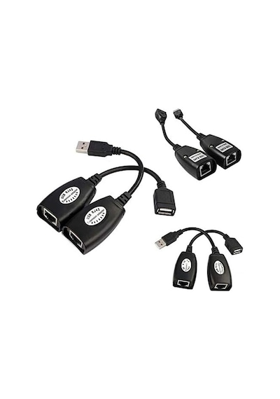 Usb2.0 Rj45 Extender Uzatma Kablosu Cat5-cat6 Uzatıcı Standart
