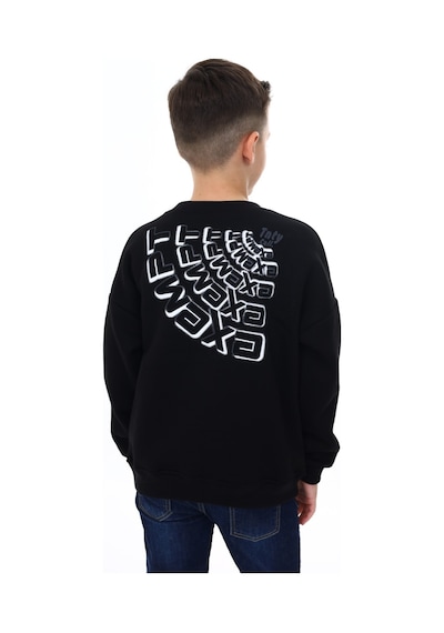 Toontoy Kids Toontoy Erkek Çocuk Relax Fit Bisiklet Yaka Düşük Omuz Baskılı Parçalı Sweatshirt - 2 İplik Siyah Toontoy Kids Toontoy Erkek Çocuk Relax Fit Bisiklet Yaka Düşük Omuz Baskılı Parçalı Sweatshirt - 2 İplik Siyah