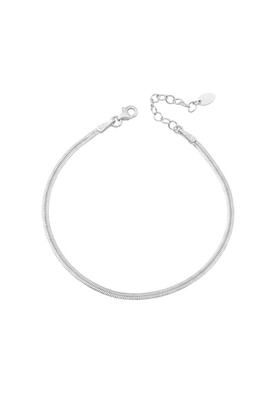 Balık Sırtı Gümüş Bileklik Unisex Balıksırtı Model Gümüş Bileklik Taşsız Bileklik 3 Mm