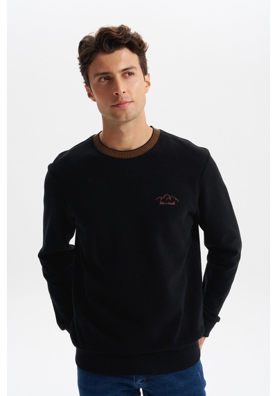 AR-MA Arma Erkek Regular Fit Örme Selanik Sweatshirt %65 Pamuk %35 Polyester, Karbon Fırçalı, Basic Bisiklet Yaka K30124698902 Siyah AR-MA Arma Erkek Regular Fit Örme Selanik Sweatshirt %65 Pamuk %35 Polyester, Karbon Fırçalı, Basic Bisiklet Yaka K30124698902 Siyah