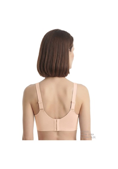 Cottonill Seamless Bra - Seravia Latte Lazer Kesim Dantelli Minimizer Kadın Sütyen