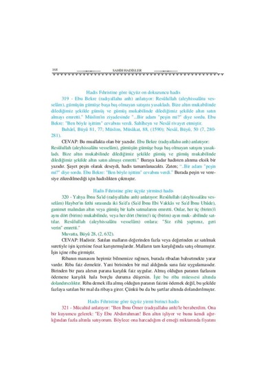 Asr-ı Saadet Hadis Diye Bilinenlerden Ayıklanmış Sahih Hadisler