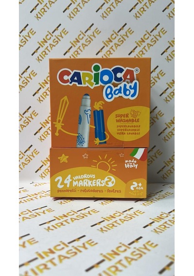 Carioca Jumbo Bebek Yıkanabilir Keçeli Boya Kalemi 24'lü 2+ Yaş