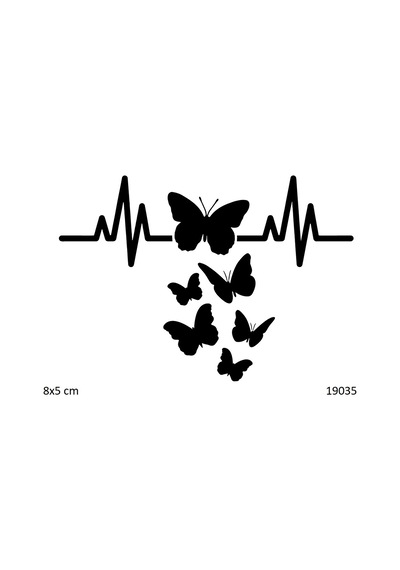 Airbrush Tattoo Kelebek Nabızyapışkanlı Stencil Süsleme Ve Boyama Kalıbı