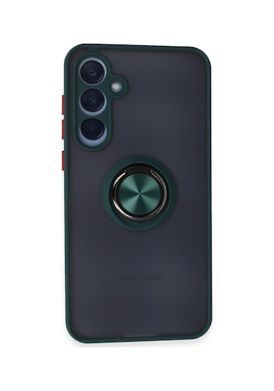Galaxy  Uyumlu  A15 4g Kılıf Montreal Yüzüklü Silikon Kapak - Yeşil