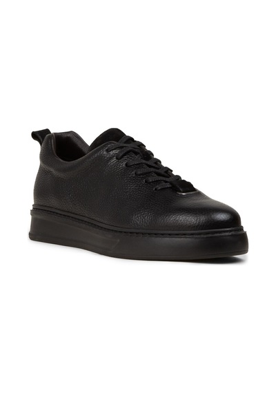 Deery Erkek Siyah Hakiki Deri Sneaker Ayakkabı - 02010msyhp01 Siyah