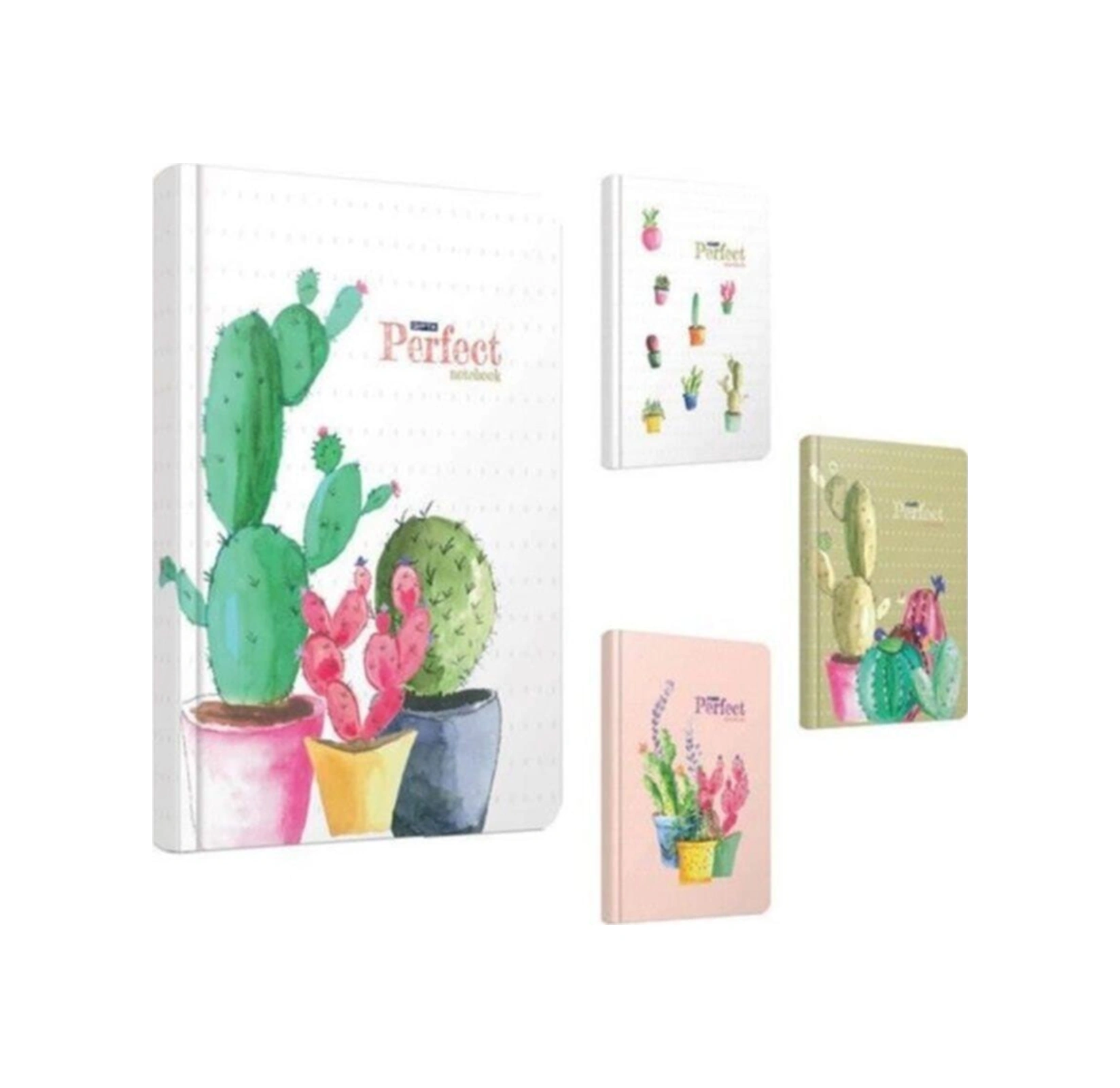 Perfect Beyaz Küçük Çiçekli Sert Kapak Defter No Color 3