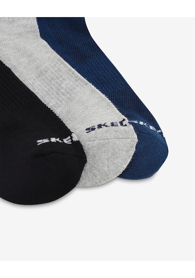 Skechers 3'lü Unisex Yarım Taban Destekli Quarter Crew Çorap Unisex Siyah Çok Renkli Çorap S111035-992 Skechers 3'lü Unisex Yarım Taban Destekli Quarter Crew Çorap Unisex Siyah Çok Renkli Çorap S111035-992