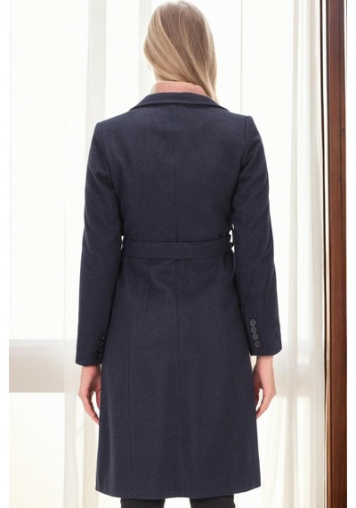 Z6765 Dewberry Bayan Palto-lacivert-2 Lacivert-2