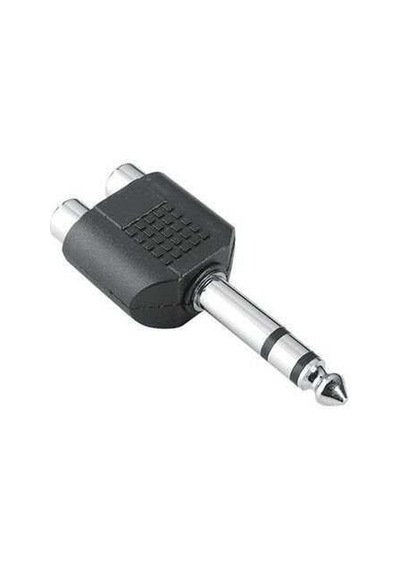 6.3mm Stereo Erkek To 2x 6.3mm Rca Dişi Çevirici Jak Amfi Jakı