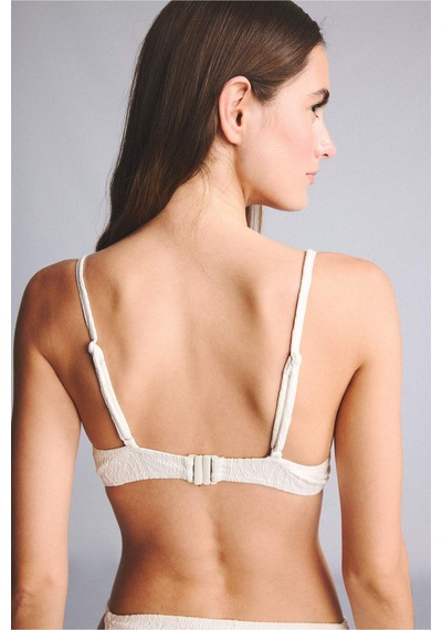 Defacto Regular Fıt Desenli Ekru Bikini Üstü E1539ax26smwt16 Beyaz-wt16