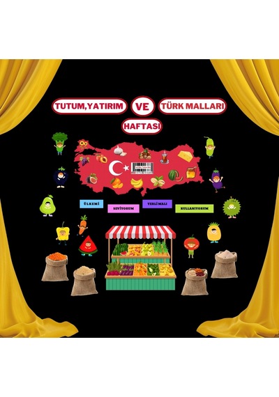 Tutum Yatırım Ve Yerli Malları Haftası Pano Süsü