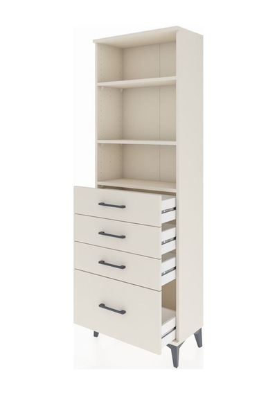 Arges Dolap 3 Raflı 4 Çekmeceli 60x30x182 Aytaşı-aytaşı Aytaşı
