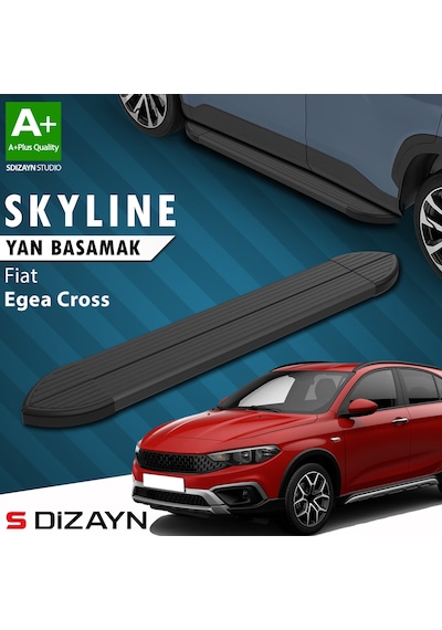 S-dizayn Fiat Egea Cross Skyline Siyah Yan Basamak 183 Cm 2020 Üzeri A+ Kalite