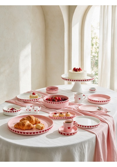 Karaca Sweetheart Pasta Tabağı 21,5 Cm Pembe